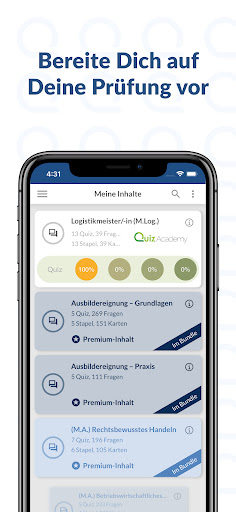 Android application Logistikmeister Prüfungen screenshort