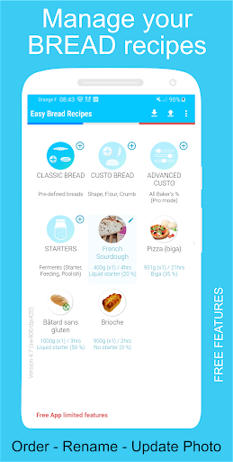 Android application HOME Bread Recipe screenshort