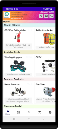 Android application Qstores - Fire & Safety screenshort