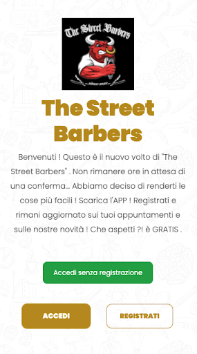 Android application TheStreetBarbers screenshort