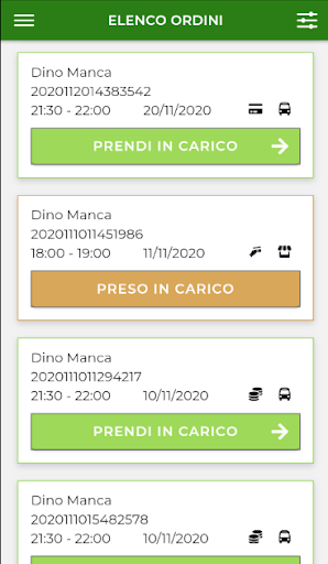 Android application CR-ORDINI screenshort
