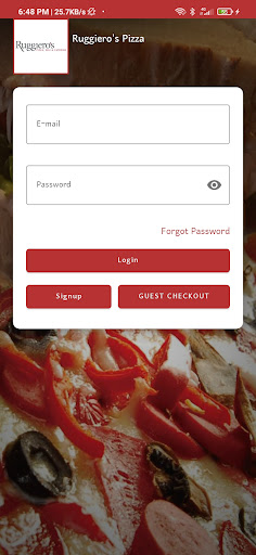Android application Ruggiero’s Pizza screenshort