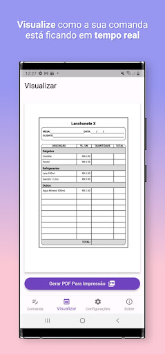 Gerador de Comandas Screen 3
