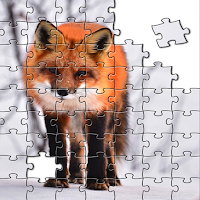 Fox jigsaw match puzzle
