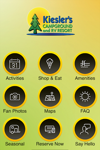 Android application Kieslers Campground RV Resort screenshort