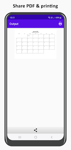 DIY monthly calendar ekran görüntüsü