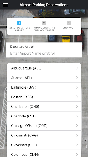 Airport Parking Reservations Screen 3
