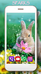 Captura 3 Funny Bunnies Live Wallpaper android