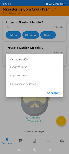 MiGestor de Obra Civil- Costos