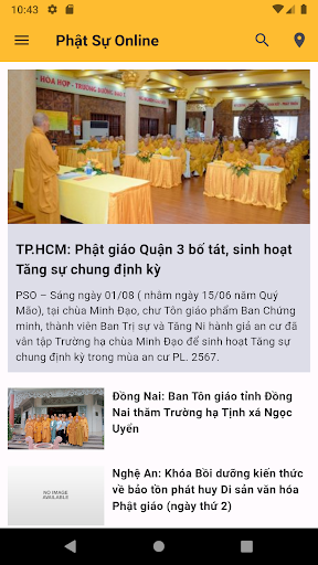 Android application Phật Sự Online screenshort