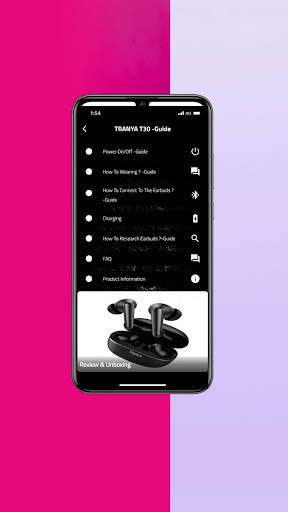 TRANYA T30 -Guide Screen 2
