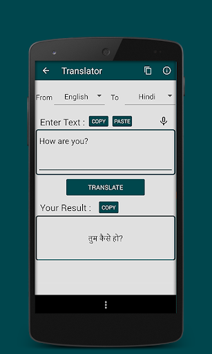 Screenshot of Urdu Hindi English Translator