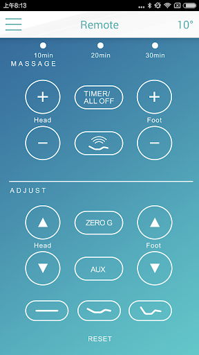 Android application Dunlopillo Remote screenshort