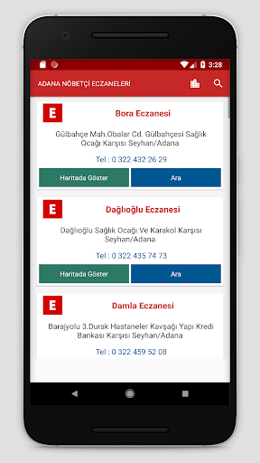 Nöbetçi Eczaneler - Pharmacy Screen 3