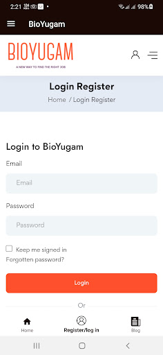 Android application BioYugam screenshort
