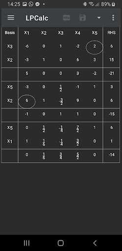 Android application LPCalc: Simplex Method Calc screenshort