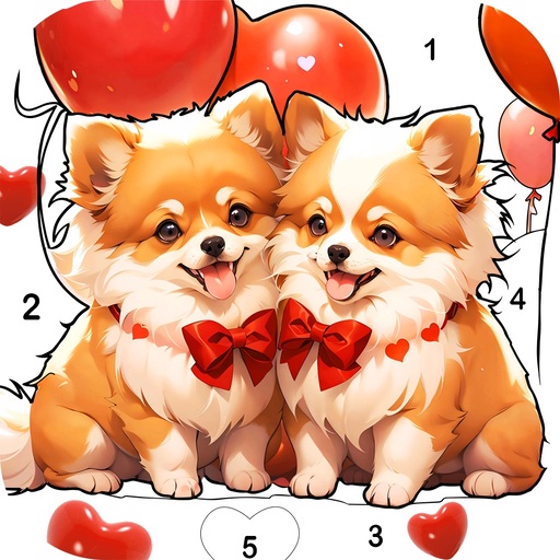 Dog Coloring, Color by number 1.0.92 Icon