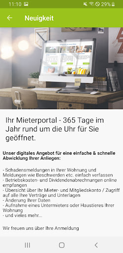 GSW Mieter App Screen 2