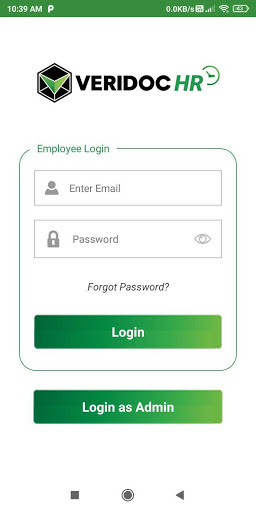 Android application VeriDoc HR screenshort