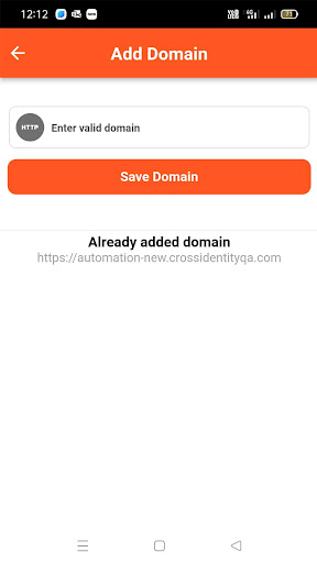 Android application CrossIdentity Mobile screenshort