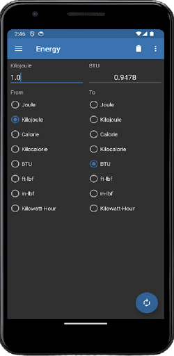 Android application Converter+ screenshort