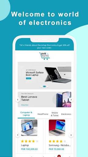 PakTrolley Online Shopping App Screen 2