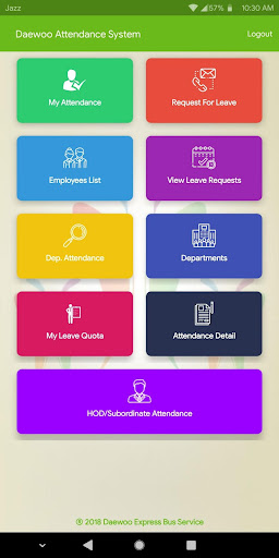 Daewoo Attendance Screen 2