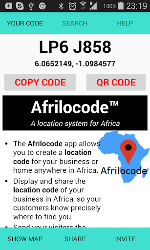 Android application Afrilocode screenshort