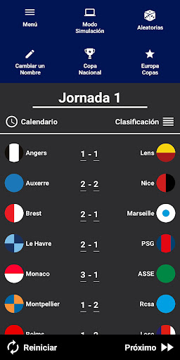 Vista previa de la aplicación