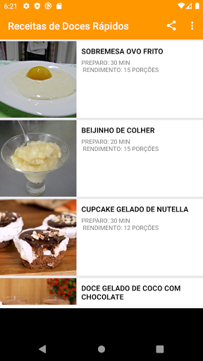 Receitas de Doces Rápidos Screen 2