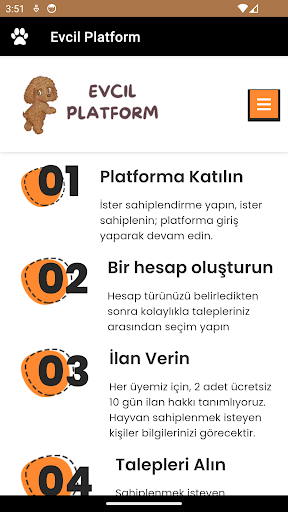 Evcil Platform Screen 2