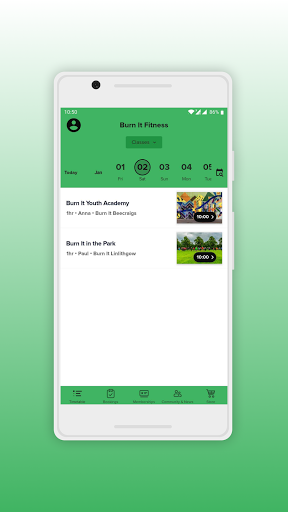 Android application Burn It Fitness screenshort