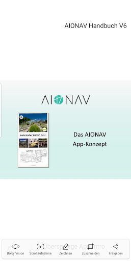 Android application aionav Handbuch screenshort