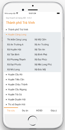 Android application Quy hoạch Trà Vinh screenshort