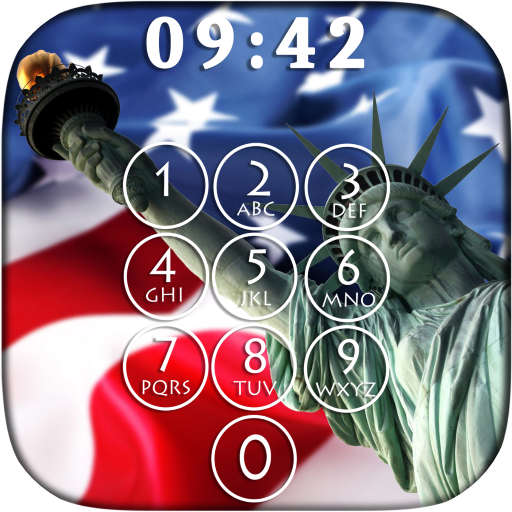 USA Flag Lock Screen logo