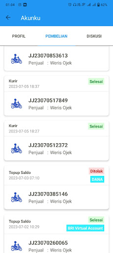 Weris Ojek Screen 2