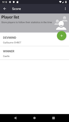 Game scores Screen 2