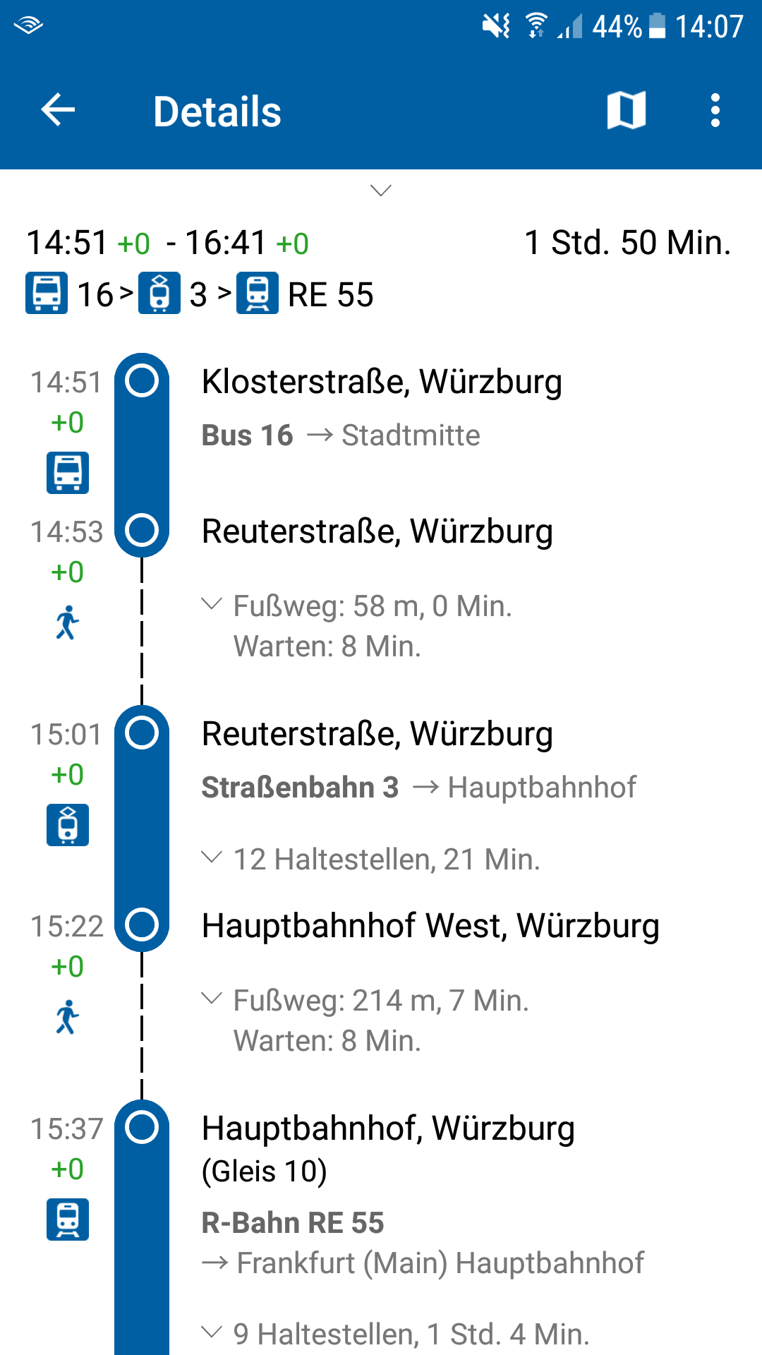 Android application Bayern-Fahrplan screenshort