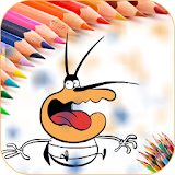 Coloring book for oggy-Cockro icon