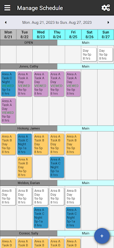 Android application WorkSchedule.Net screenshort
