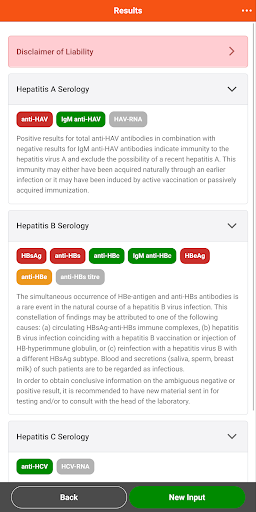 Hepatitis Serology Interpreter Screen 2