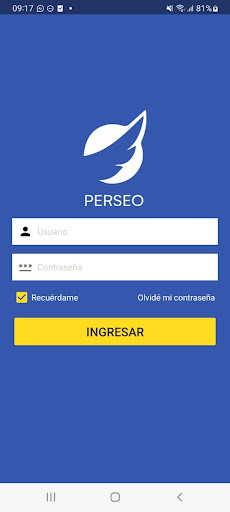 Android application Perseo screenshort