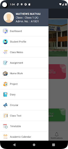 Android application Rajagiri Public School Qatar screenshort