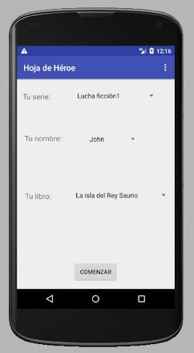 Vista previa de la aplicación