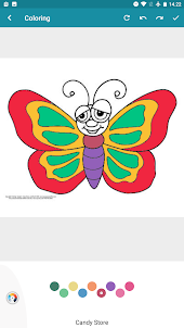 Создание бабочки: раскраска