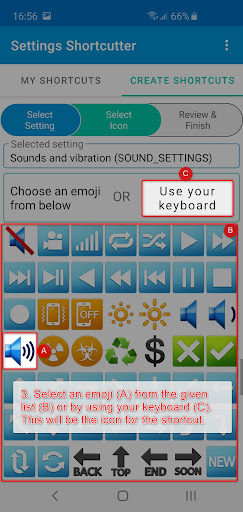 Settings Shortcutter Screen 3