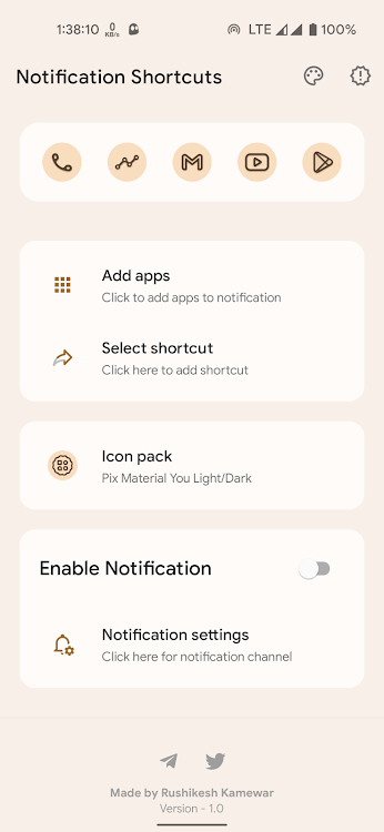 Notification Shortcuts - 1.7.1 - (Android)