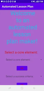 Automated Lesson Plan