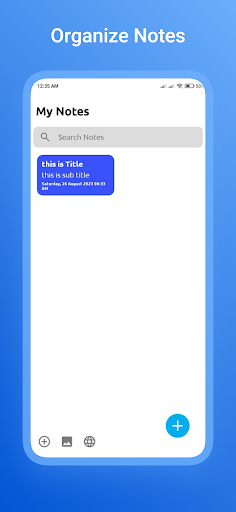 My Notes - Easy Notebook Screen 2