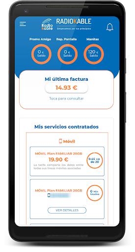 Radiokable App Screen 2